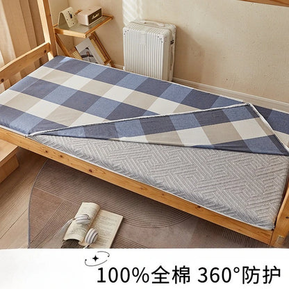 2025 new cotton washed cotton student dormitory mattress cover all-inclusive zipper mattress single piece without filler.