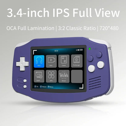 ANBERNIC RG34XX Retro Handheld Game Console, 3.4-inch IPS Display,  Linux, GBA, Bluetooth, HD TV Output, Video Game Player.