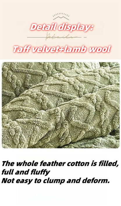 New Super Thick Winter Warm Blanket for Bed Artificial Lamb Cashmere Weighted Blankets Soft Comfortable Warmth Quilt Comforter.