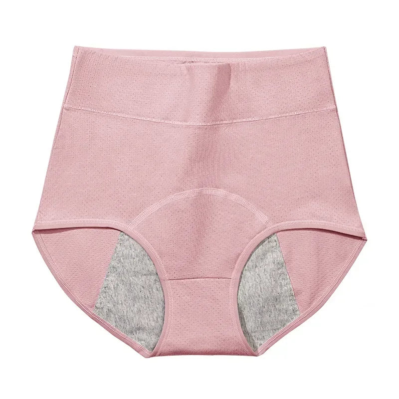Women's Menstrual Panties Physiological Pants Period Anti-side Leakage Cotton Crotch Breathable High-waisted Belly Underwear.