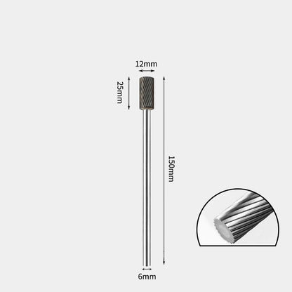 Hartmetallfräser, Wolframstahl-Schleifkopf, zylindrisch 6 mm, AE AX AX Metallfräser