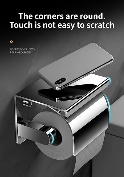 Papierhandtuchhalter aus Edelstahl ohne Stanzen, wandmontierter Küchenrollenhalter, Toilettenpapierhalter, Badezimmer-Handtuchhalter