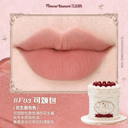 Flower Knows Butterfly Cloud Collar Collection Cosmetics Water Non Stick Cup Lipstick Lght Film-forming Solid Lip Gloss Makeup