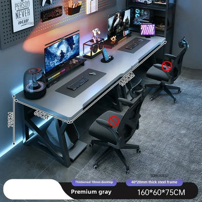 Moderne Doppel Computer Schreibtische Hause Desktop E-sport Gaming Tisch Schlafzimmer Einfache Schreibtisch Student Studie Tische Büro Möbel EE