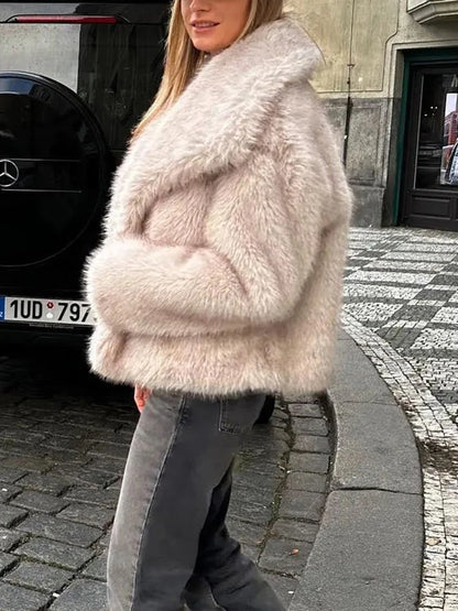 TWOTWINSTYLE Solide Temperament Jacken Für Frauen Revers Langarm Patchwork Tasten Designer Mäntel Weibliche Mode Stil Kleidung