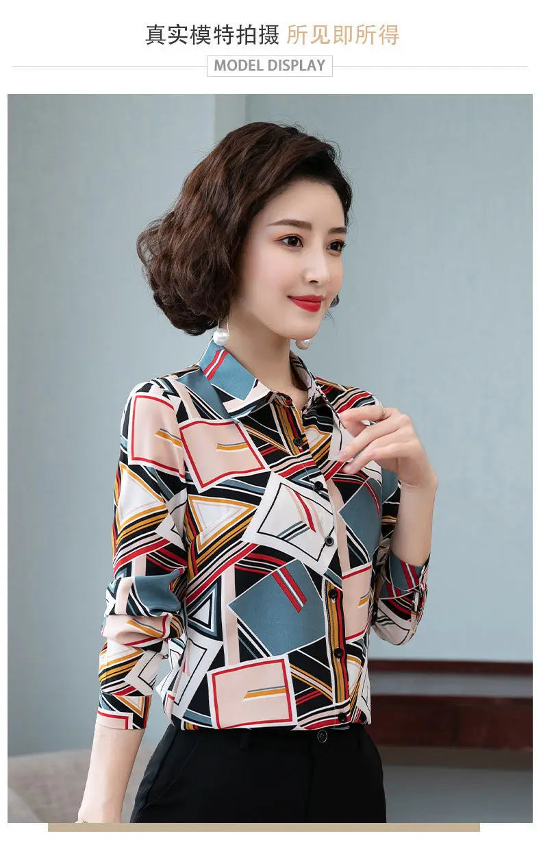 Printed Shirt for Women Long Sleeves Fashionable and Stylish Top.