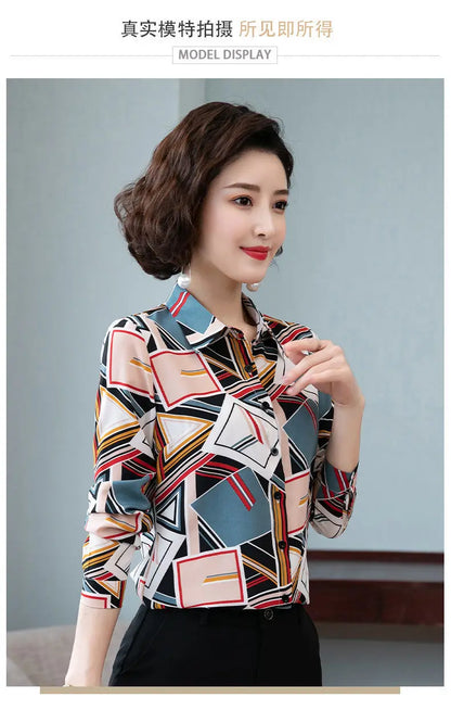 Printed Shirt for Women Long Sleeves Fashionable and Stylish Top.