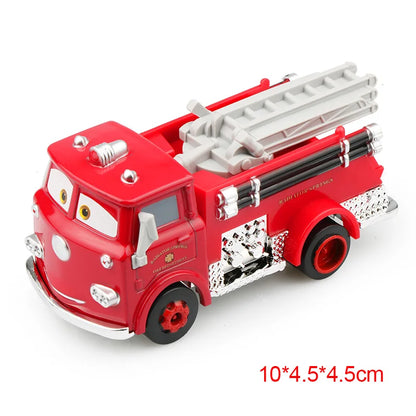 Disney Pixar Cars 2 3 Lightning McQueen Race Div Fritter Miss Tractor Frank 1:55 Diecast Metal Alloy Model Car For Kid Xmas Gift