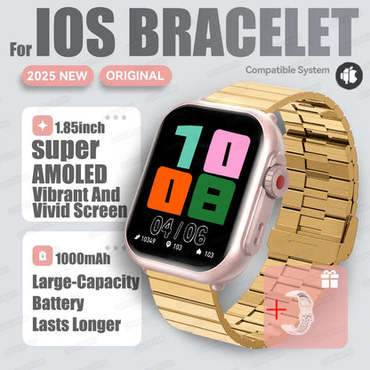 2025New For XIAOMI IOS Watch Ultra2 Smart Watches Women 1000mAh 1.85" AMOLED Full Touch Screen BT Call Ladies Fashion Smartwatch