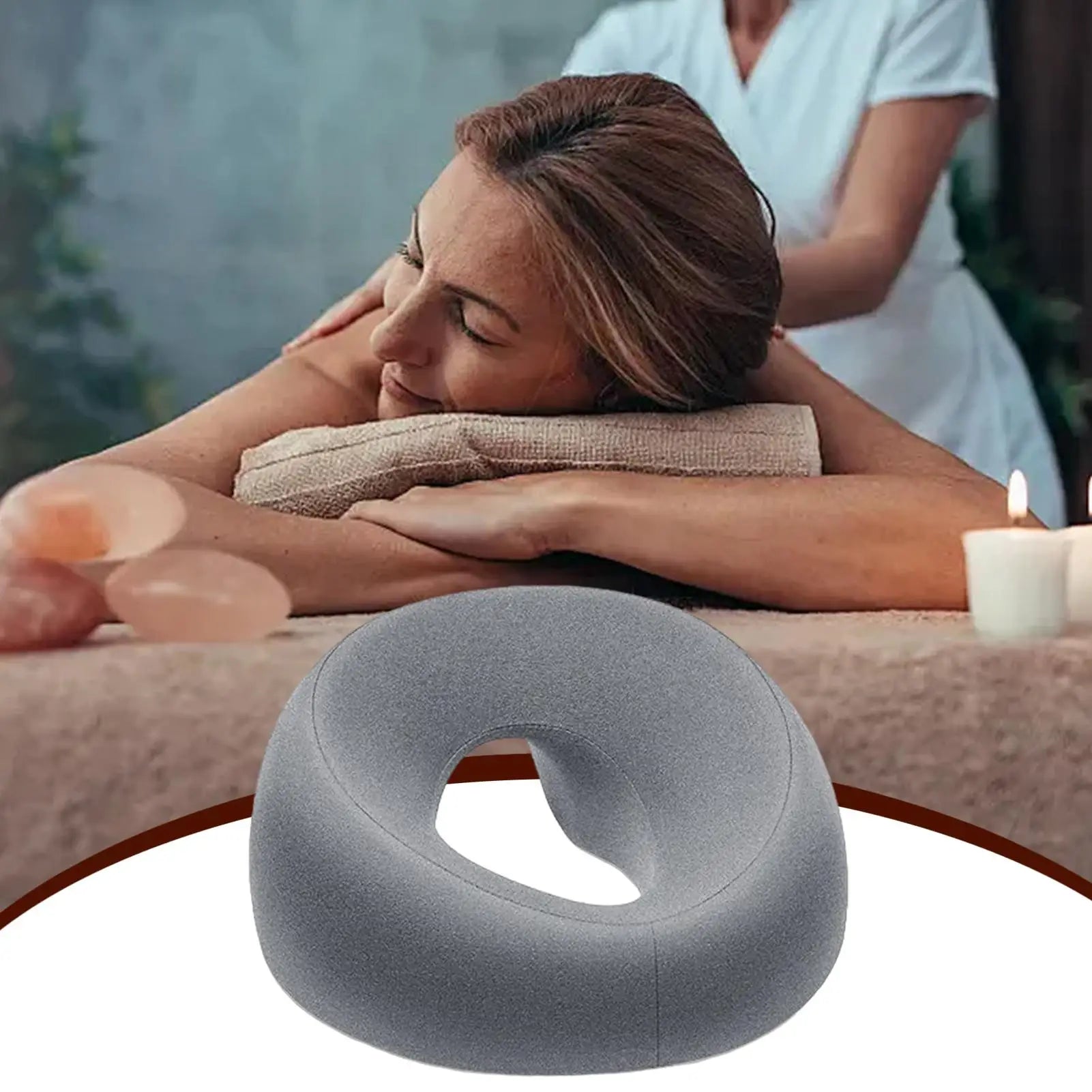 Headrest Face Cushion Ergonomics Lying Down Pillow Memory Foam Breathable Head Rest Support Pillow Body Massage Face Rest Pillow.