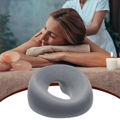 Headrest Face Cushion Ergonomics Lying Down Pillow Memory Foam Breathable Head Rest Support Pillow Body Massage Face Rest Pillow.