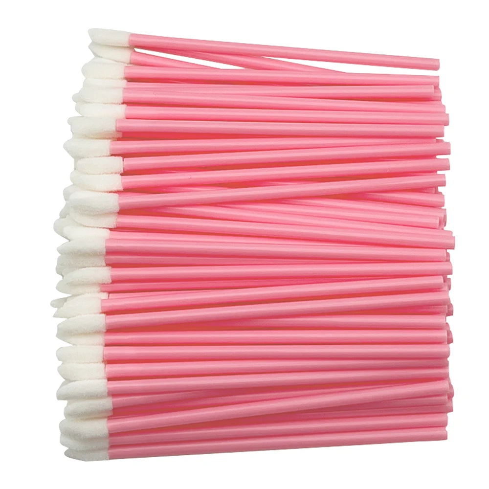 100/200pcs Lip Wands Applicators Disposable Lip Brushes Lipstick Brush Mascara Applicator Gloss Wands Eyelash Extension Tool.