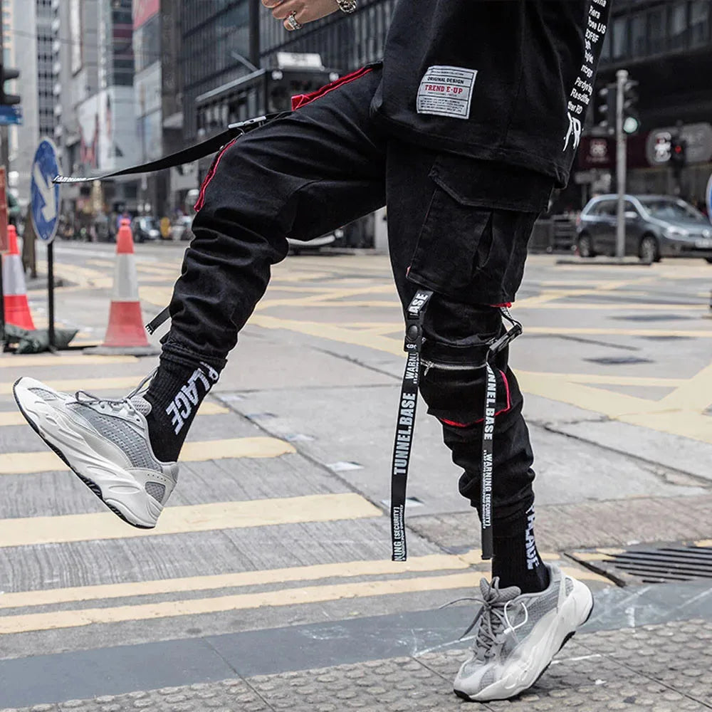 Men Joggers Cargo Pants Multi-pocket Elastic Waist Harem Pants Men Casual Hip Hop Streetwear Sweatpants Pencil Pants Techwear.