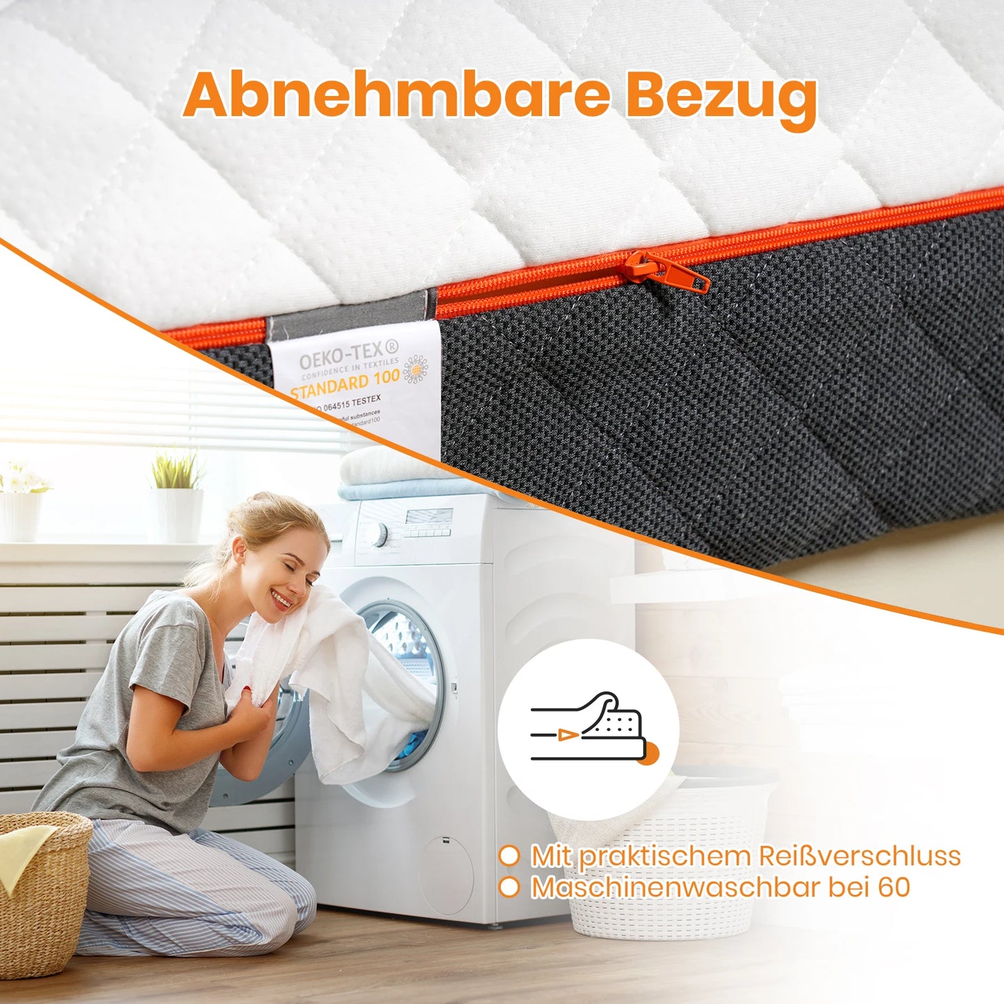 Good Nite Kaltschaummatratze H2 & H3, Öko-Tex zertifiziert, 18cm hoch, 5-Zonen ergonomisch, orthopädisch, atmungsaktiver Bezug