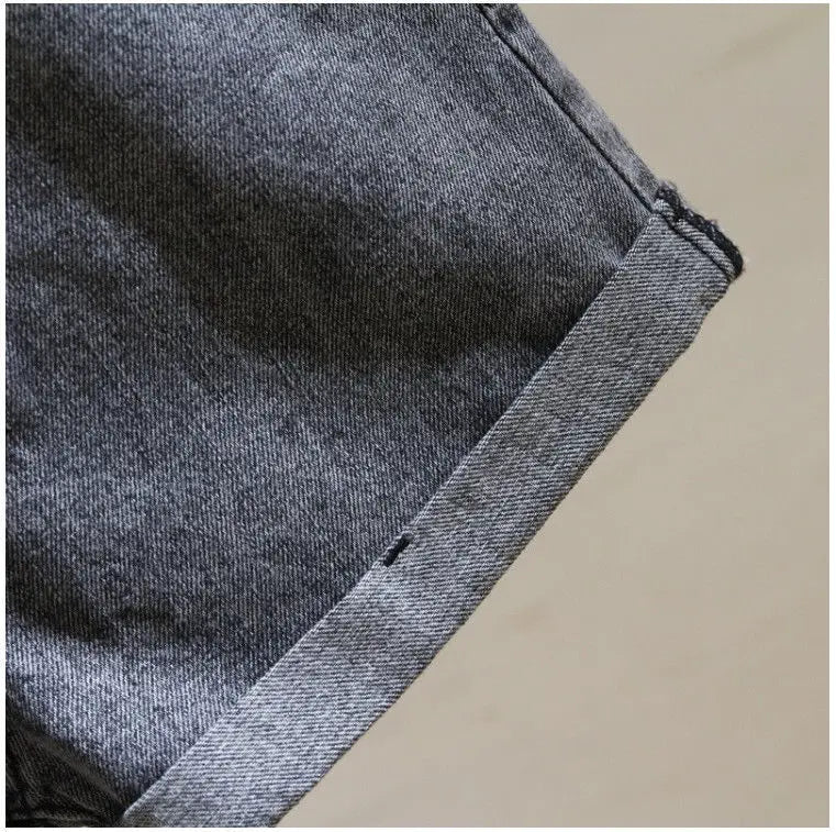 Women Summer Midi Shorts Skirt Hip Zipper Button Pockets Vintage Casual Elegant Party Fashion Casual Denim.