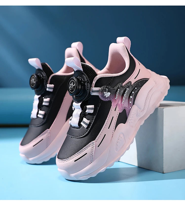 Fashion Children Shoes Boy Sneaker Non-slip School Casual Walking Shoes Leather Tennis Sport Shoes for Kids Girls 5 To 16 Years.