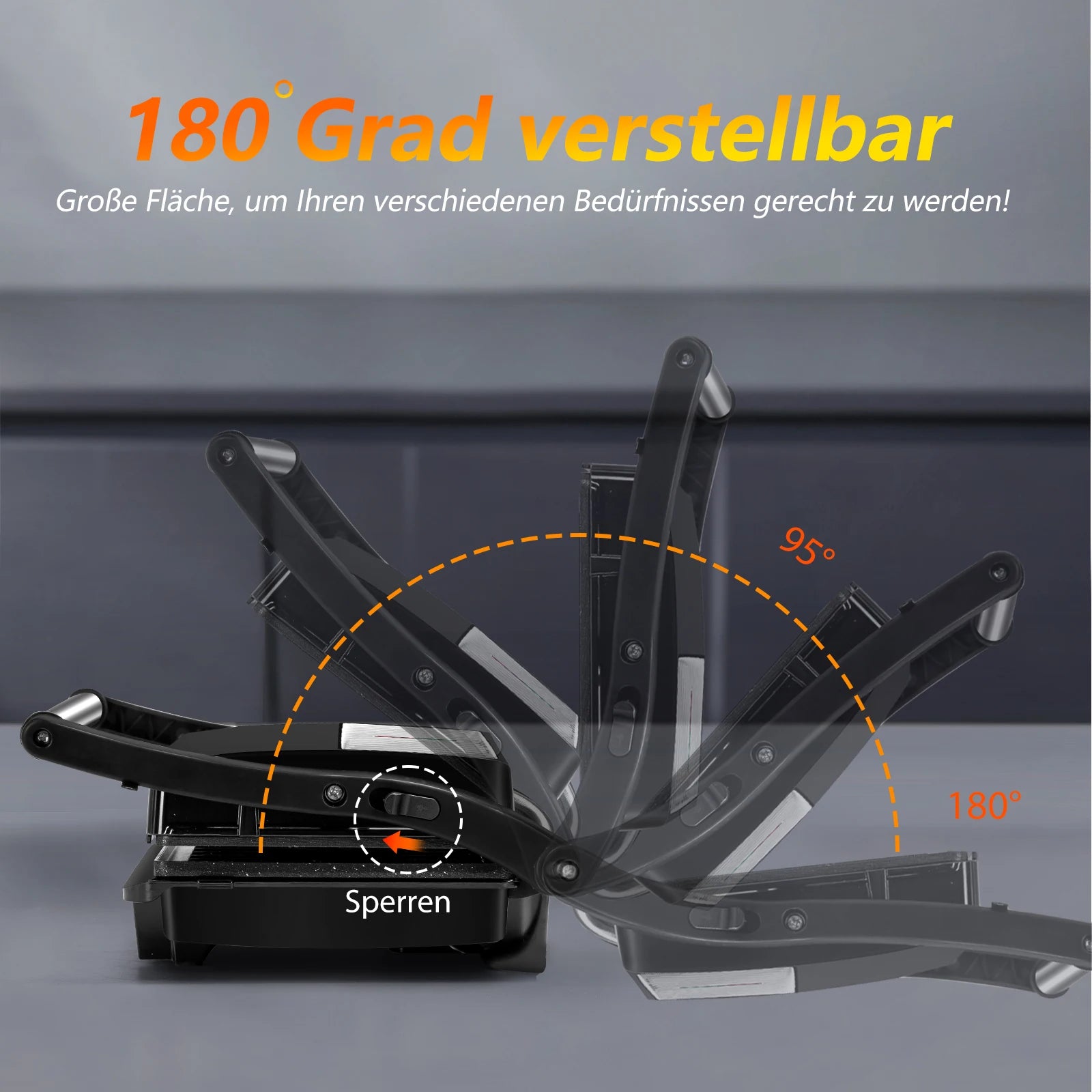 Aigostar Contact Grill for Sandwiches, Steak, Panini Grill and Sandwich Maker with Non-Stick Coating, 1000W, 23 X 14.5cm.