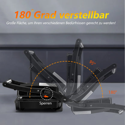 Aigostar Contact Grill for Sandwiches, Steak, Panini Grill and Sandwich Maker with Non-Stick Coating, 1000W, 23 X 14.5cm.