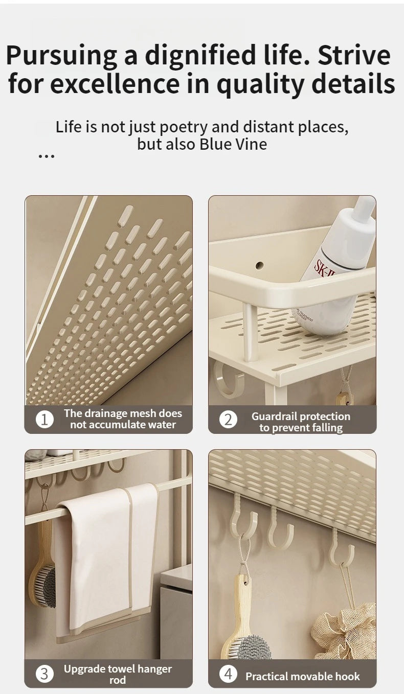 Gelb Weiß Eckregal Badezimmer Rack Regal Organizer Toilette Organizer Shampoo Rack Küche Lagerregal