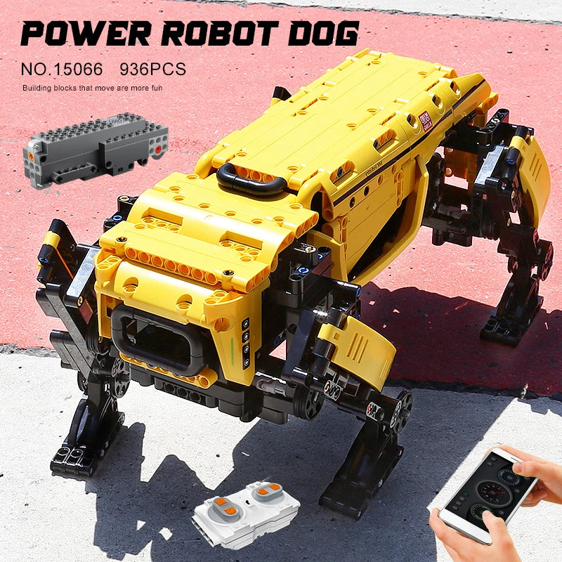 MOULD KING 15066 15067 Technical Toys The APP&RC Motorized Boston Dynamics Big Dog Set Assembly AlphaDog Building Blocks Bricks.