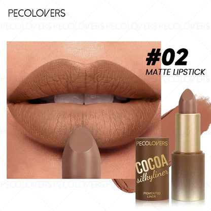 1pcs Multi-color Lipstick, Brown Lip Gloss, Waterproof and Long-lasting, Full and Charming Lips, Lip Cosmetics.