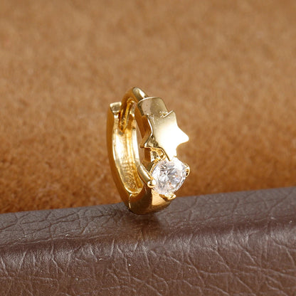 1Pc Stainless Steel Small CZ Hoop Cartilage Earrings Tiny Cross Tragus Rook Daith Earring Tragus Helix Rook Ear Piercing Jewelry.