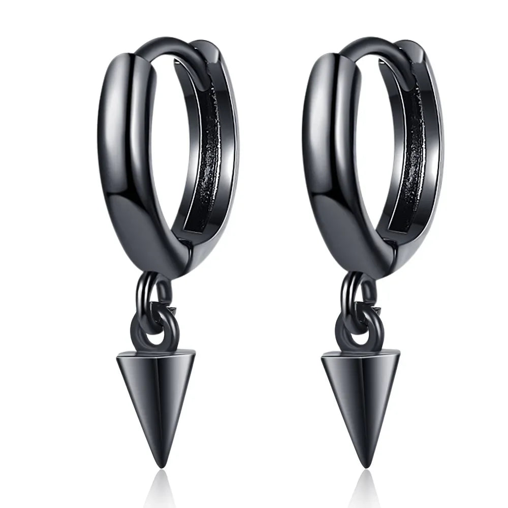 Silver Gold Color Hoop Earring Trendy Punk Hip Hop Rivet Ear Rings for Women Gothic Party Jewelry Pendientes Orecchini 2025.