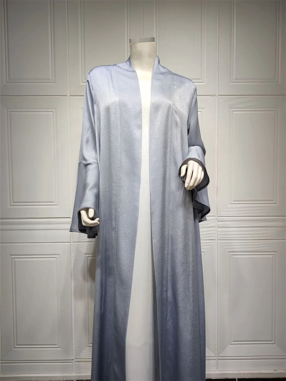 Siskakia Muslim Open Kimono Abaya For Moroccan Women Fashion Ruffle Sleeve Arab Dubai Clothing Jalabiyat Turkey Soft Gulf Robe