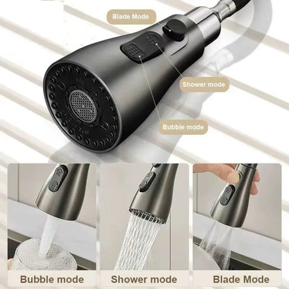Kitchen Faucet Accessories Replace Sprayer Nozzle 3 Modes ABS Bathroom Basin Sink Shower Spray Head For 1/2" Connection