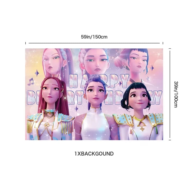 Neue Kpop Dämon Jäger Thema Einweg Geschirr Set Party Liefert Huntrix Saga Jungen Kuchen Topings Geburtstag Party Dekoration