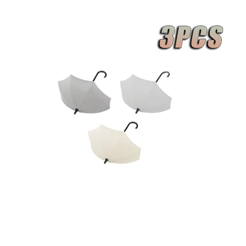 Niedliche, schirmförmige Haken, No-Punch-Wandhaken, Küche, Badezimmer, Garderobe, Schlüssel-Organizer, Haken, Heimaufbewahrung, Regalhaken