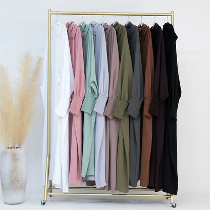 Ramadan Niqab Khimar Muslim Abaya Damen Dubai Turkey Islam Prayer Clothes Women Jilbab Modest Dress Kaftan Robe Femme Musulmane