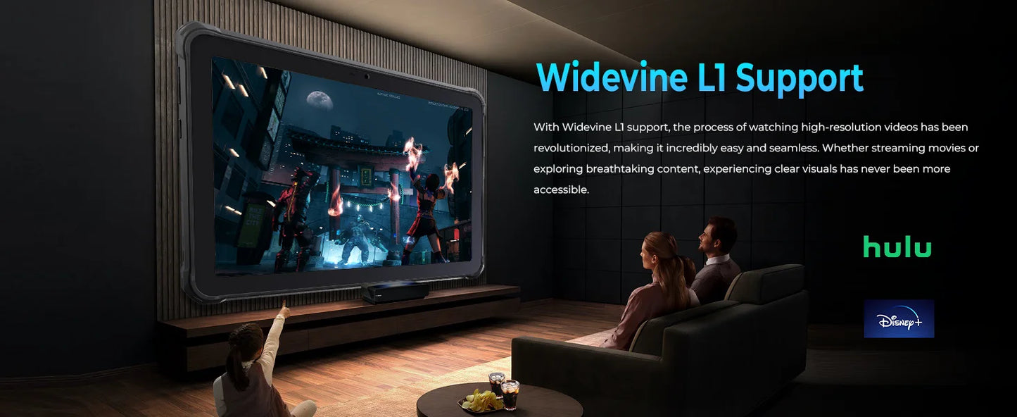 Rugged Tablets HOTWAV R7 12GB(6+6) 256GB 10.1'' 16MP+16MP Android 13.0 15600mAh large battery 20W Dual SIM 4G GPS.