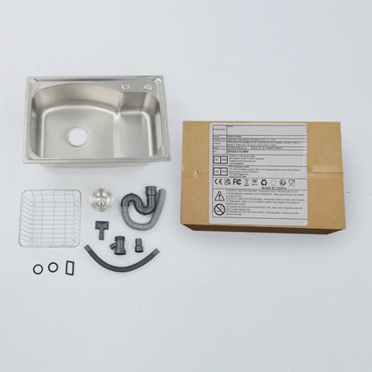 25,59 * 17,32 * 7,87 Zoll Küchenspüle-Set aus Edelstahl, multifunktional, zum Händewaschen, Reinigen von Lebensmitteln