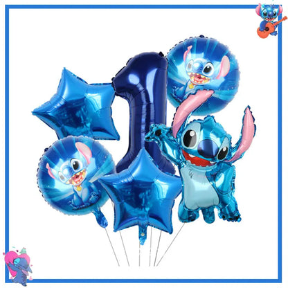 Disney Stich Geburtstag Party Dekorationen Blau Thema Geschirr Tischdecke Banner Hängende Spirale Für Kinder Event Liefert