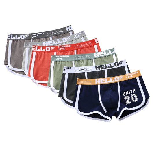 6 teile/los Baumwolle Männer Unterwäsche Mode Männlichen Große Größe Boxershorts Männer Unterwäsche Komfortable Feste Unterhose Neue Stil Männer Boxer