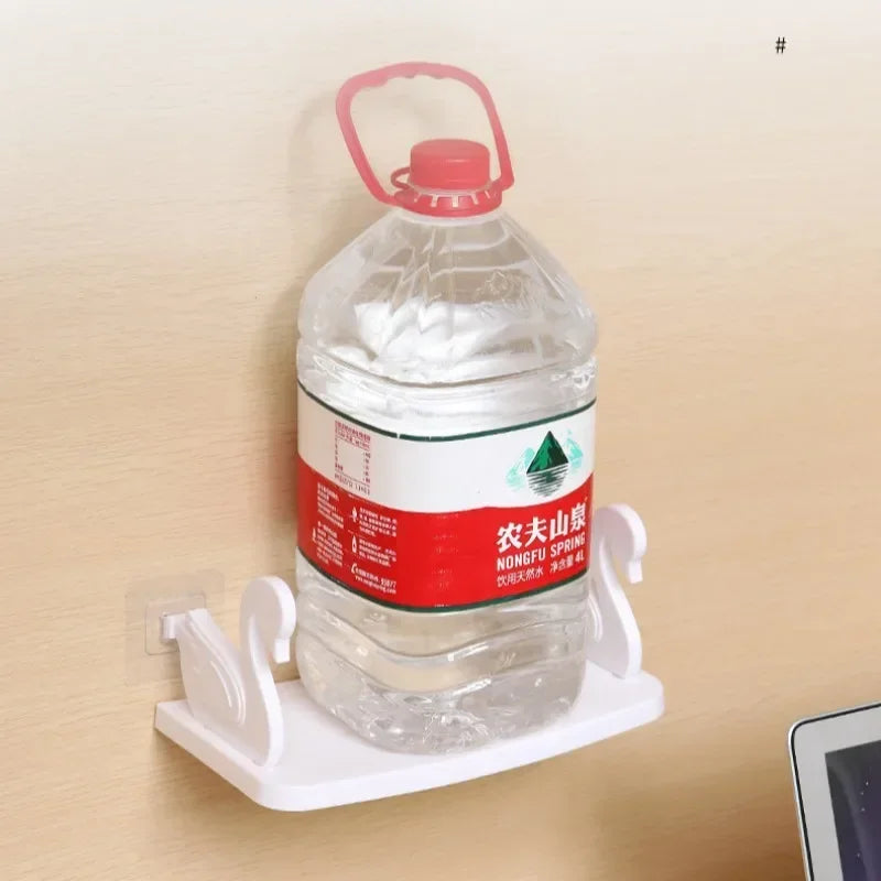 1/2/4PCS Langlebige Schwan Wand Regal Kein Bohren Montiert Küche Bad Organizer Handtuch Rack Platzsparende bad Zubehör