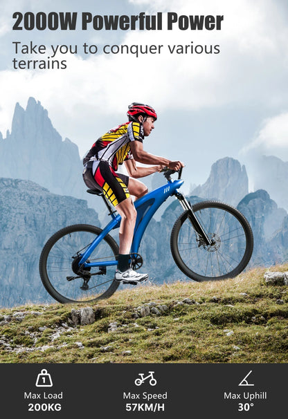 HUANCI Q5 electric bike 2000W electric bikes 27.5 Inch Electric bicycle  48V 20AH  electric e bike Mountain adults ebike fatbike