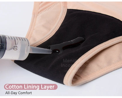 Menstrual Panties Bamboo Fiber Reusable Breathable 4-Layer Leakproof Protection Period Underwear Fast Absorbent.