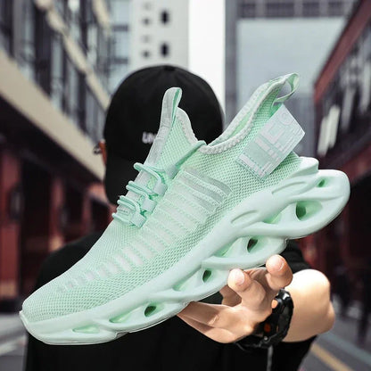 YRZL Men Shoes Sport Comfortable Sneakers Breathable Couple Running Shoes Women Tenis Sports Shoe White Walking Man Sneakers.