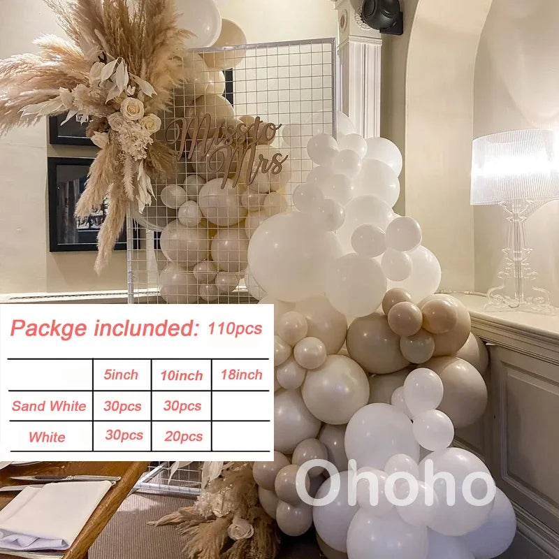 Kaffeebraun Beige Ballon Girlande Bogen Kit Oh Babyparty Dekoration Rustikale Hochzeit Kindergeburtstag Party Taufe Taufe.