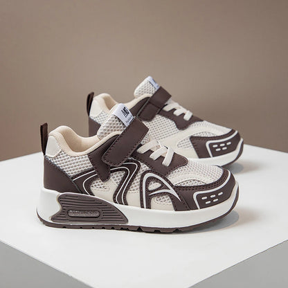 Autumn Children's Sport Shoes PU Leather Teenager Kid's Sneakers Anti-slippery Trend Fashion Girl's Sneakers Boy Running Shoes