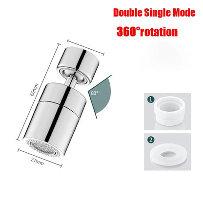 360°Universal Kitchen Faucet Anti-splash Aerator Bathroom Tap Rotatable Faucet 2 Mode Tap Nozzle Bubbler Kitchen Sink Faucet