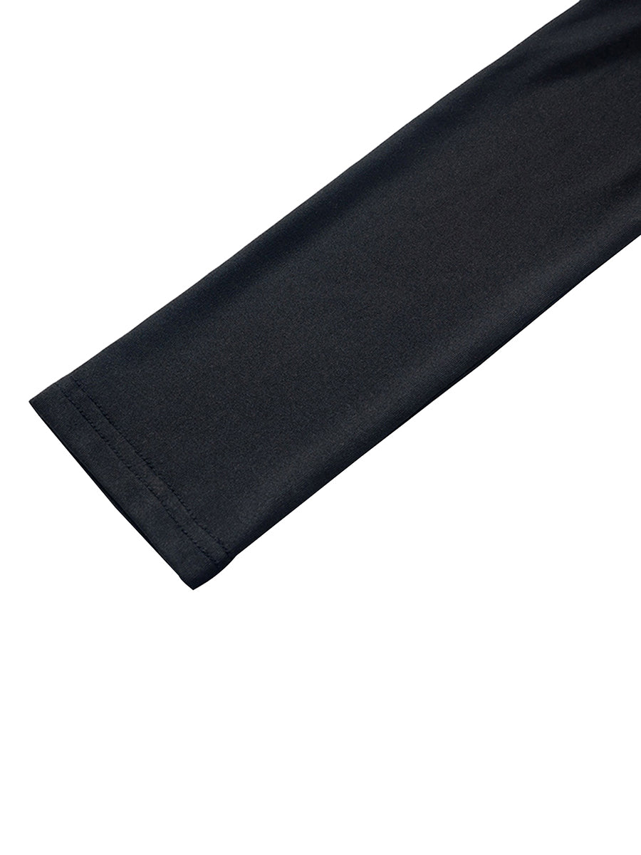 Women Spring Summer One-Side Long Sleeve Off Shoulder Backless Solid Color Casual Party Bodysuit Black Tops.