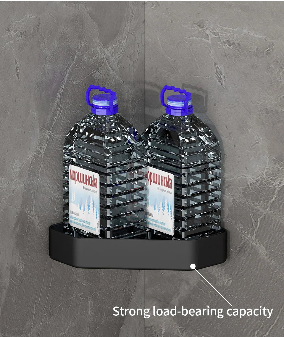 Bad Regal Küche Lagerung Organizer Aluminium Legierung Shampoo Rack Dusche Regal Bad Zubehör Kein Bohrer Regal