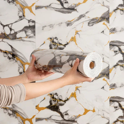 Selbstklebende Wandaufkleber aus dickem Schaumstoff, Marmorimitat, Tapeten für Schlafzimmer, Heimdekoration, wasserfeste Wandpaneele zum Abziehen und Aufkleben