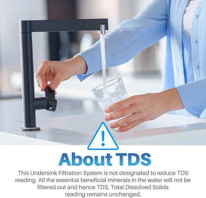 ALTHY Under Sink Drinking Water Filter Purifier -NSF/ANSI Certified Direct Connect Under Counter Drink Water Filtration System.