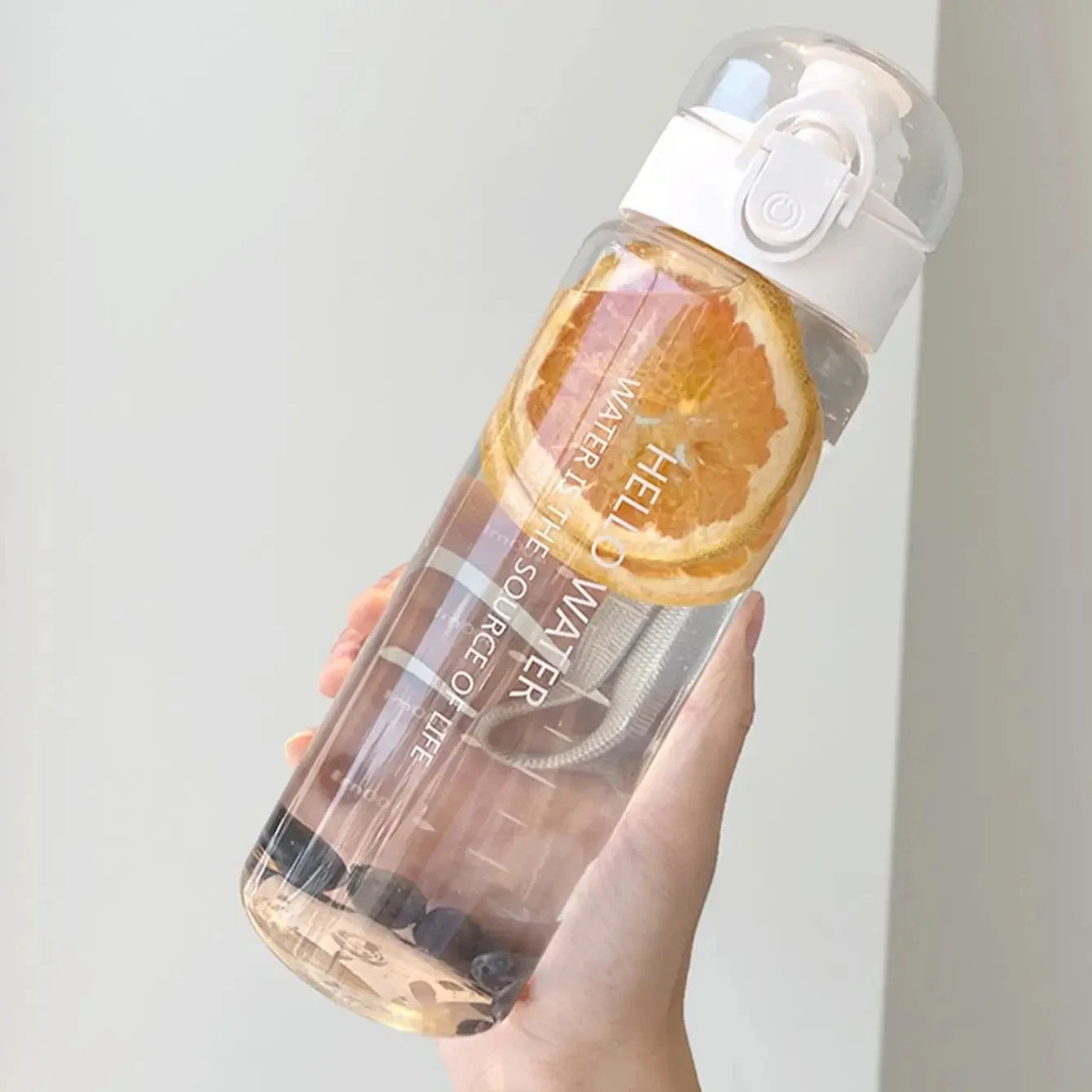 1pc-Summer Sports Water Cup, Large Capacity Portable Plastic Cup, High Temperature Resistant Simple Anti-fall Water Bottle.