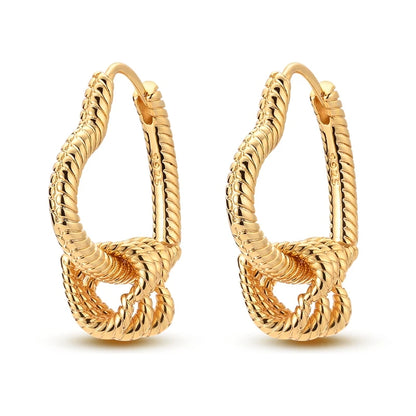 Yellow Gold Starlight Hoop Earrings For Girl Sparkling Classic Snakebone Multi-loop Earrings Star Moon 925 Silver Women Earring