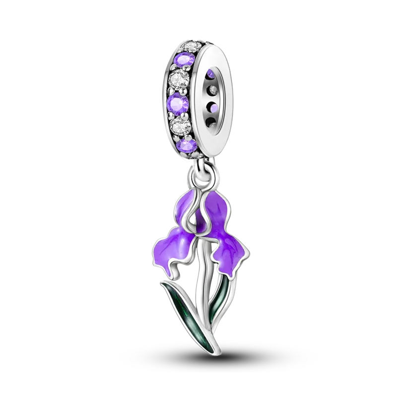 Flowers Series 925 Sterling Silver Sunflowers Tulip Carnation Charms Fit Original Bracelet  For Women Jewelry Making